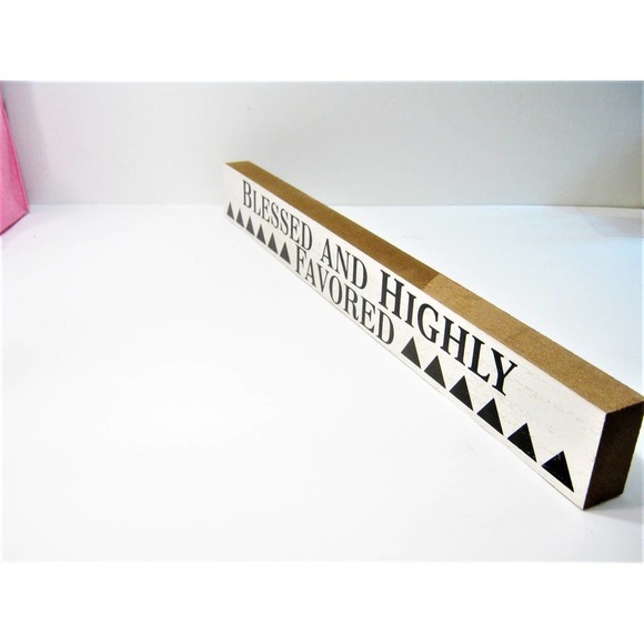 Religious Spiritual Blessed Desk Shelf Nursery Kids Room Home Decor Sign - Picture 4 of 5